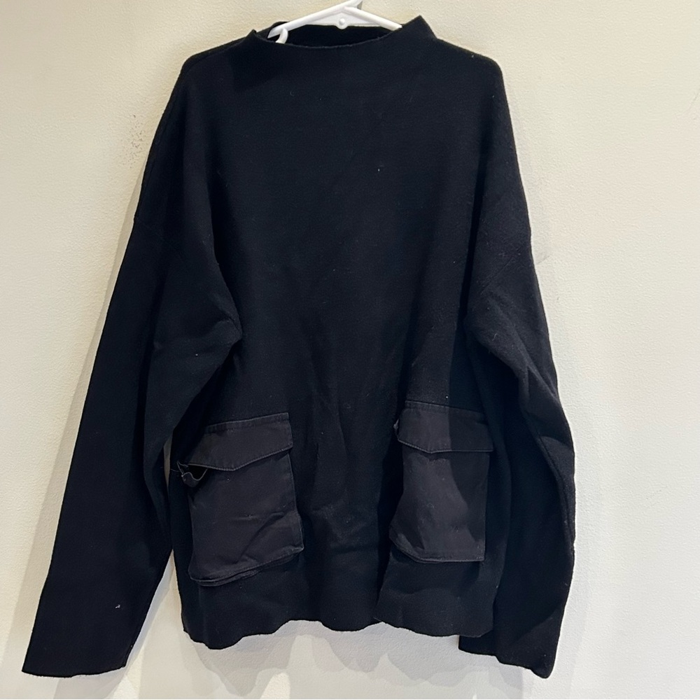 Zara Girls (14) Black Sweater with Front Pockets